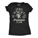 Womens Funny T Shirts Feral Athletics Pickleball Club Sarcastic Graphic Novelty Tee for Ladies