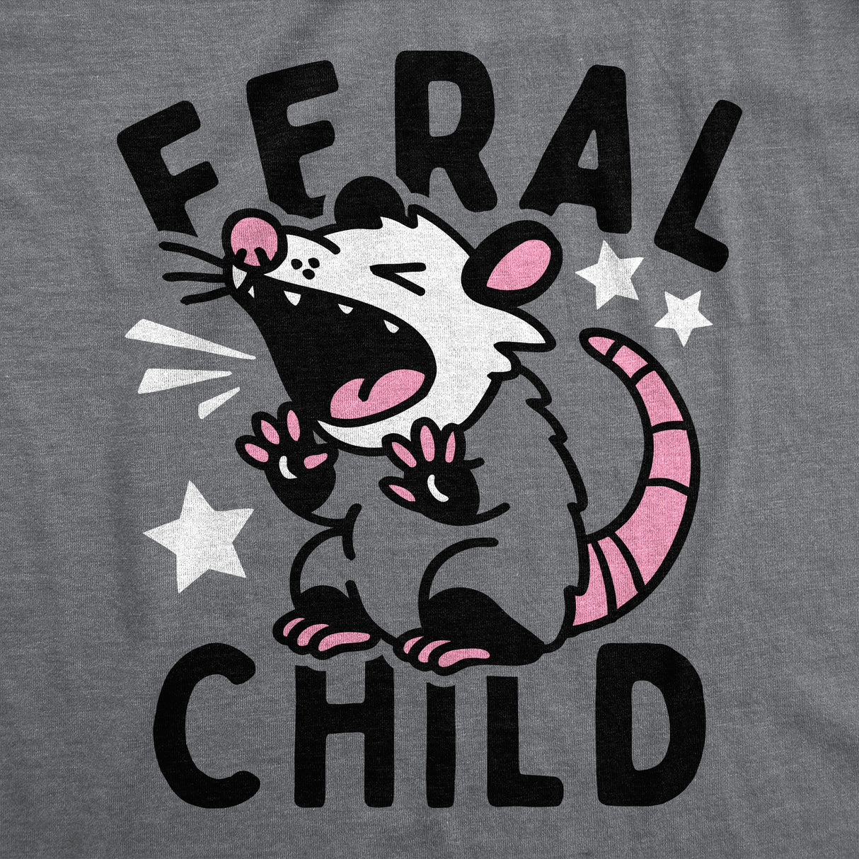 Toddler Funny T Shirts Feral Child Sarcastic Wild Animal Graphic Novelty Tee for Kids