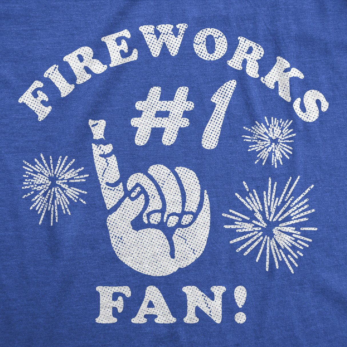 Mens Funny T Shirts Fireworks Number 1 Fan Sarcastic Fourth Of July Graphic Novelty Tee for Men