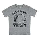 Youth Fitness Tacos T Shirt Funny Workout Mexican Food Lovers Joke Tee for Kids