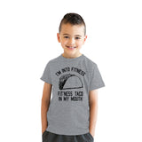 Youth Fitness Tacos T Shirt Funny Workout Mexican Food Lovers Joke Tee for Kids