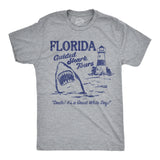 Mens Funny T Shirts Florida Guided Shark Tours Sarcastic Graphic Novelty Tee for Men