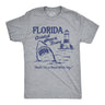 Mens Funny T Shirts Florida Guided Shark Tours Sarcastic Graphic Novelty Tee for Men