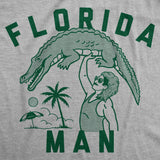 Mens Funny T Shirts Florida Man Sarcastic Alligator Graphic Novelty Tee for Men