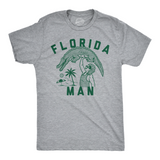 Mens Funny T Shirts Florida Man Sarcastic Alligator Graphic Novelty Tee for Men