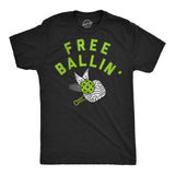 Mens Funny T Shirts Free Ballin Sarcastic Fourth Of July Graphic Novelty Bald Eagle Tee for Men