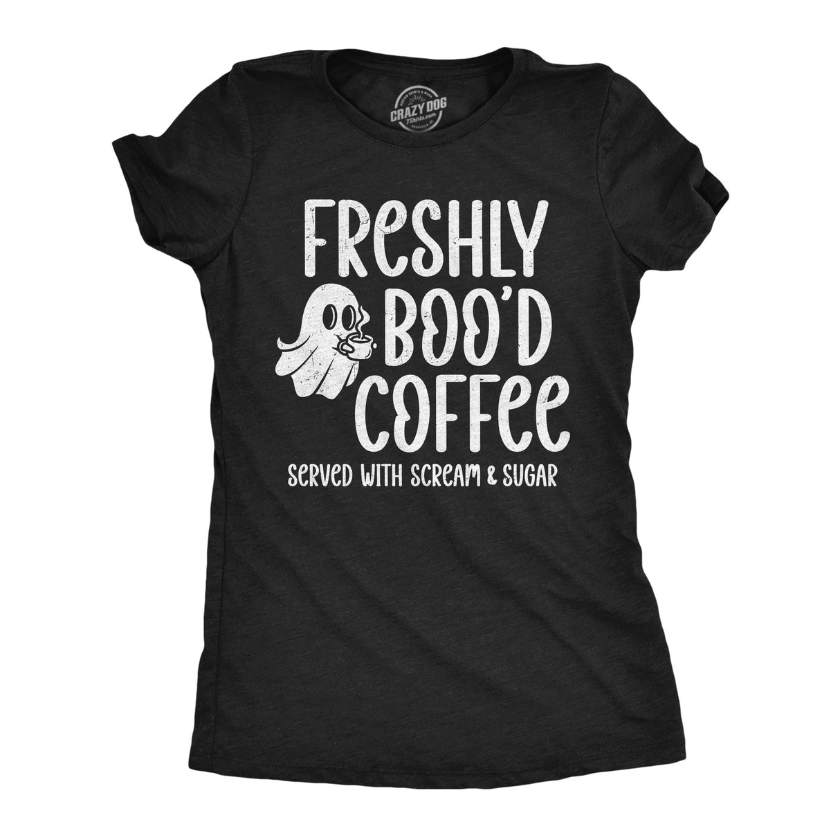 Womens Funny T Shirts Freshly Bood Coffee Sarcastic Halloween Graphic Novelty Tee for Ladies