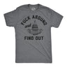 Mens Funny T Shirts Fuck Around and Find Out Capitol Sarcastic Political Graphic Novelty Tee for Men