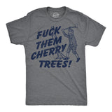 Mens Funny T Shirts Fuck Them Cherry Trees Sarcastic George Washington Graphic Novelty Tee for Men