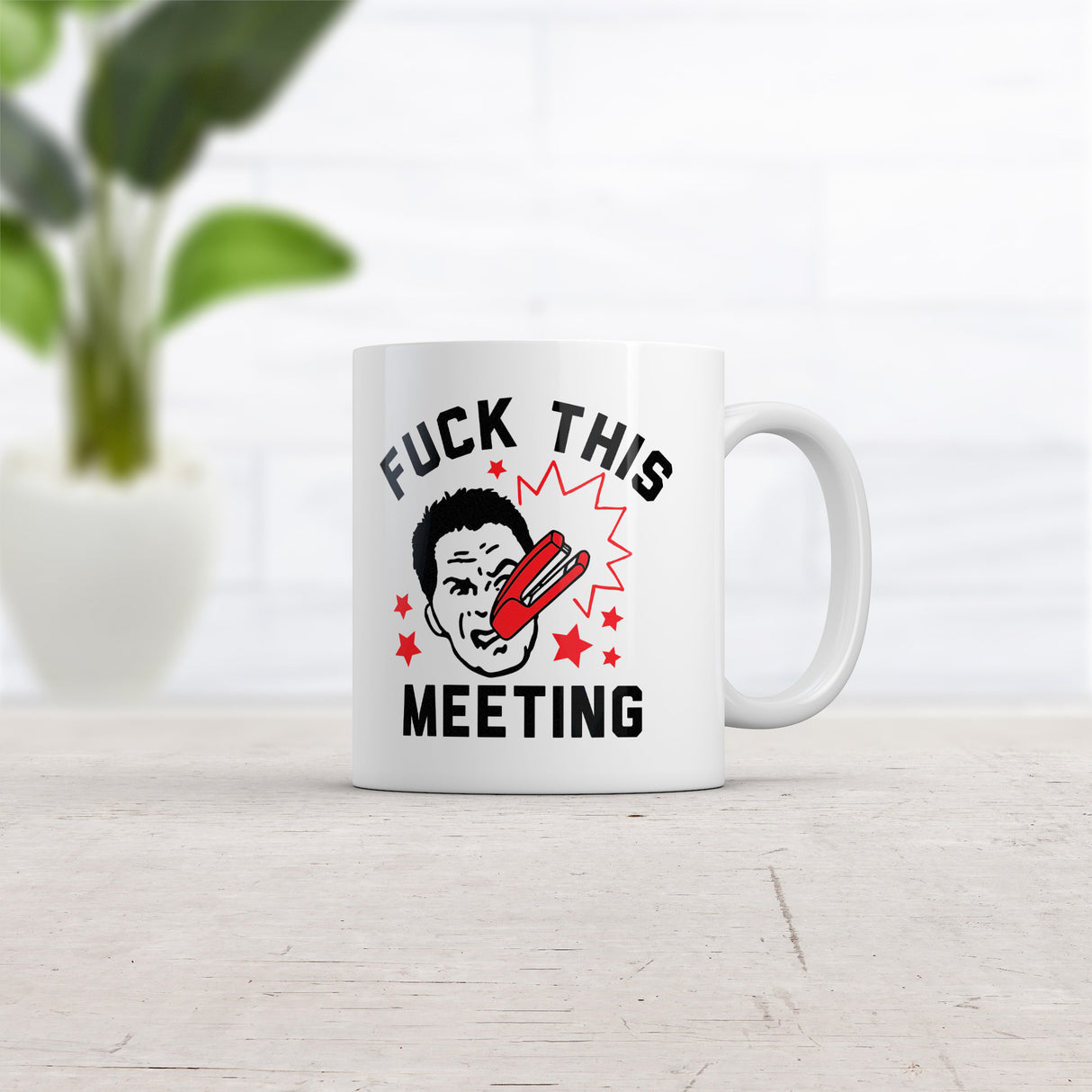 Fuck This Meeting Mug Funny Sarcastic Office Graphic Novelty Coffee Cup-11oz
