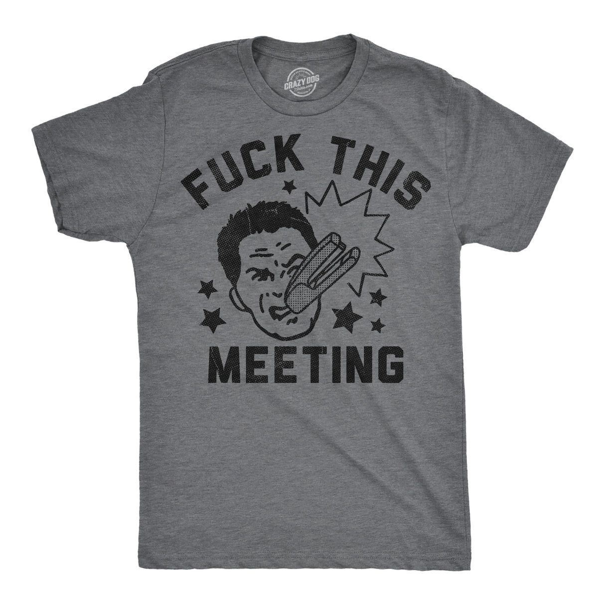 Mens Funny T Shirts Fuck This Meeting Sarcastic Office Graphic Novelty Tee for Men