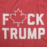 Mens Funny T Shirts Fuck Trump Canadian Maple Leaf Sarcastic Political Graphic Novelty Tee for Men