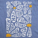 Womens Funny T Shirts Fuck Trump Retro Flowers Sarcastic Political Graphic Novelty Tee for Ladies