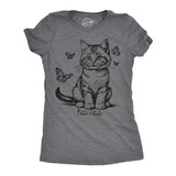 Womens Funny T Shirts Fuck Trump Kitten Sarcastic Political Graphic Novelty Tee for Ladies