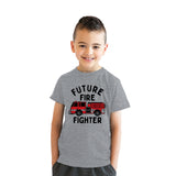 Youth Funny T Shirts Future Fire Fighter Sarcastic Fire Truck Graphic Novelty Tee for Kids
