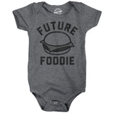 Future Foodie Baby Bodysuit Funny Sarcastic Burger Graphic Novelty Jumper for Infants