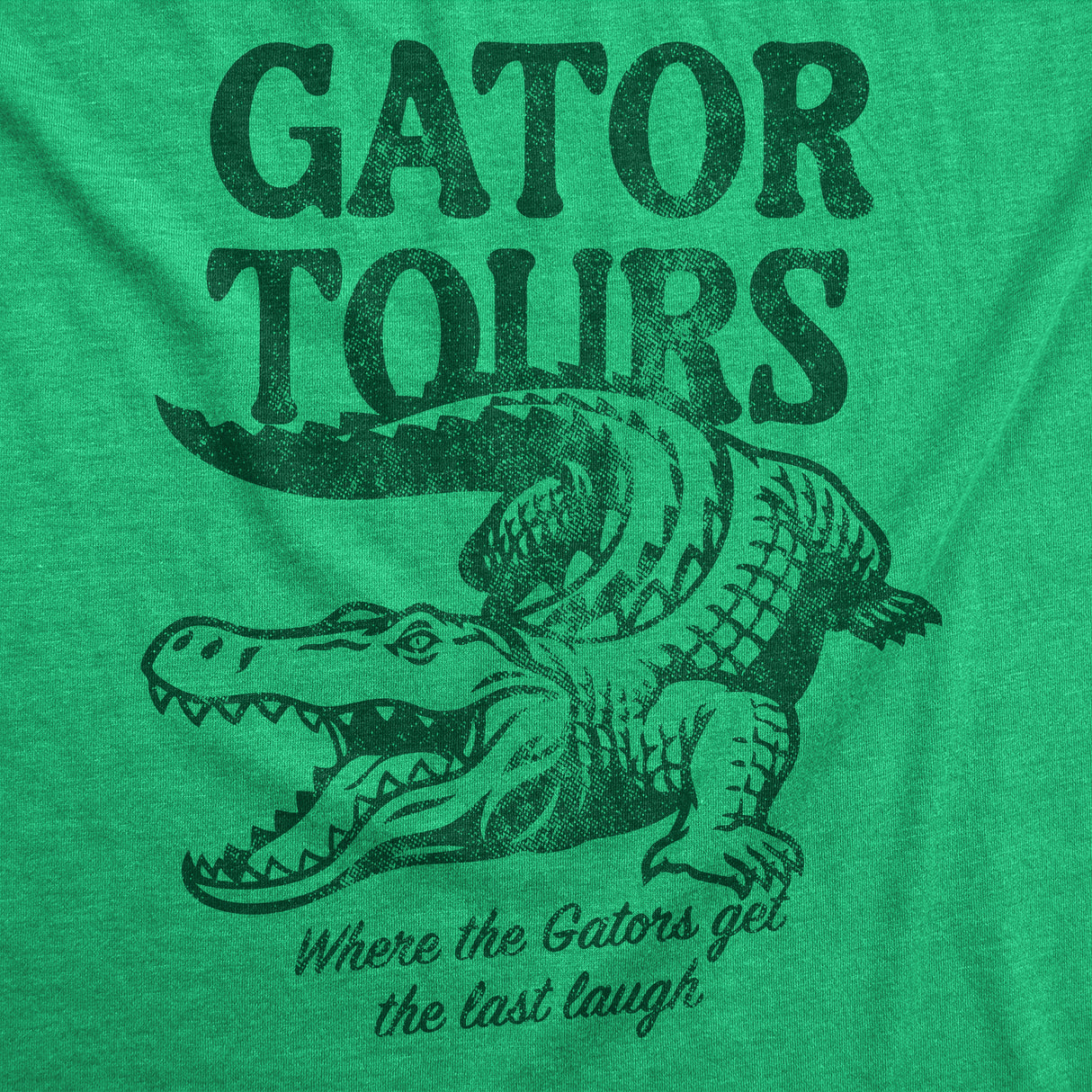 Mens Funny T Shirts Gator Tours Sarcastic Alligator Graphic Novelty Tee for Men
