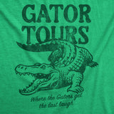 Mens Funny T Shirts Gator Tours Sarcastic Alligator Graphic Novelty Tee for Men