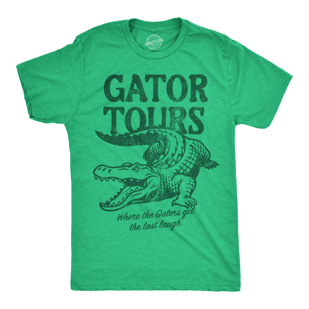 Mens Funny T Shirts Gator Tours Sarcastic Alligator Graphic Novelty Tee for Men