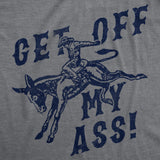 Mens Funny T Shirts Get Off My Ass Sarcastic Donkey Graphic Novelty Tee for Men