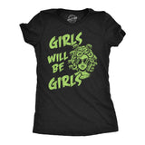 Womens Funny T Shirts Medusa Girls Will Be Girls Sarcastic Graphic Novelty Tee for Ladies