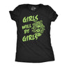Womens Funny T Shirts Medusa Girls Will Be Girls Sarcastic Graphic Novelty Tee for Ladies