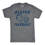 Mens Funny T Shirts Gluten Tolerant Sarcastic Drinking Graphic Novelty Tee for Men