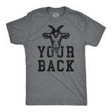 Mens Funny T Shirts Goat Your Back Sarcastic Graphic Novelty Tee for Men