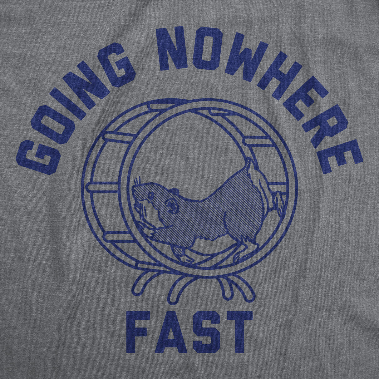 Womens Funny T Shirts Going Nowhere Fast Sarcastic Hamster Graphic Novelty Tee for Ladies