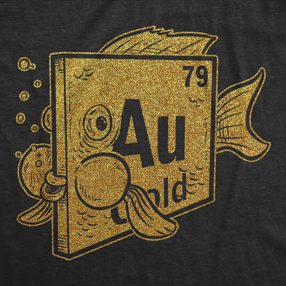 Womens Funny T Shirts Gold Fish Sarcastic Periodic Element Graphic Novelty Tee for Ladies