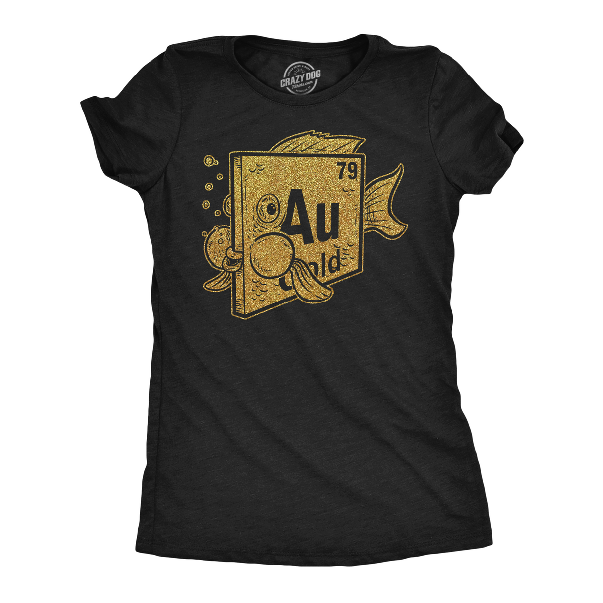 Womens Funny T Shirts Gold Fish Sarcastic Periodic Element Graphic Novelty Tee for Ladies