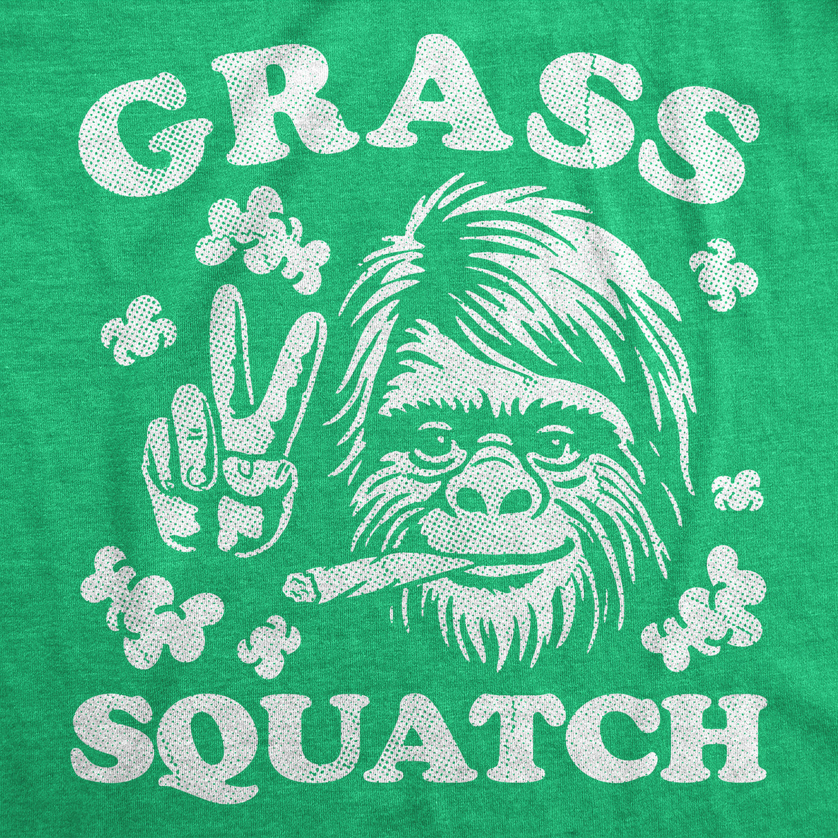 Mens Funny T Shirts Grass Squatch Sarcastic 420 Bigfoot Graphic Novelty Tee for Men