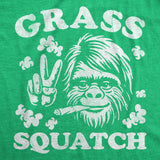 Mens Funny T Shirts Grass Squatch Sarcastic 420 Bigfoot Graphic Novelty Tee for Men