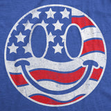 Mens Funny T Shirts American Flag Smile Sarcastic Fourth Of July Graphic Novetly Tee for Men