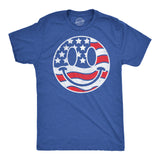 Mens Funny T Shirts American Flag Smile Sarcastic Fourth Of July Graphic Novetly Tee for Men