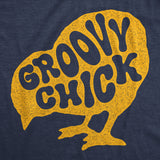 Womens Funny T Shirts Groovy Chick Sarcastic Easter Graphic Novelty Tee for Ladies