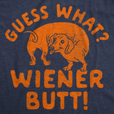 Womens Funny T Shirts Guess What Wiener Butt Sarcastic Dog Graphic Novelty Tee for Ladies