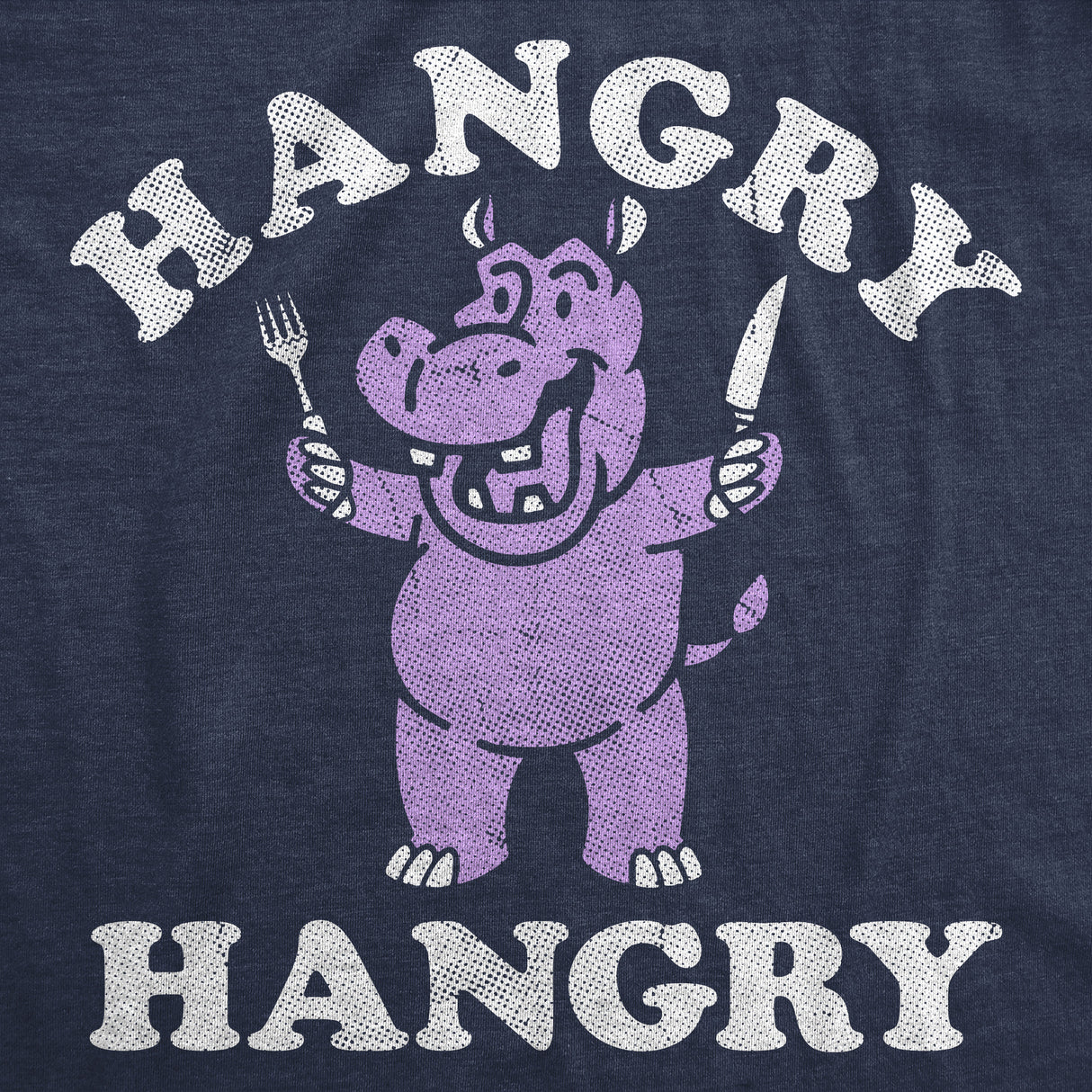 Mens Funny T Shirts Hangry Hangry Hippo Sarcastic Graphic Novelty Tee for Men