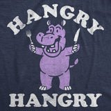 Mens Funny T Shirts Hangry Hangry Hippo Sarcastic Graphic Novelty Tee for Men