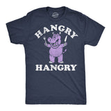 Mens Funny T Shirts Hangry Hangry Hippo Sarcastic Graphic Novelty Tee for Men