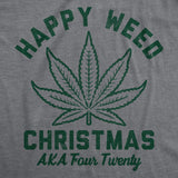 Mens Funny T Shirts Happy Weed Christmas Sarcastic 420 Graphic Novelty Tee for Men