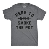 Mens Funny T Shirts Here to Smoke The Pot Sarcastic 420 Graphic Novelty Tee for Men