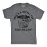 Mens Funny T Shirts Heres A Bucket for Your Bullshit Sarcastic Graphic Novelty Tee for Men