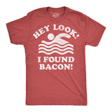 Hey Look I Found Bacon Mens Funny T Shirts Sarcastic Food Graphic Novelty Tee for Men