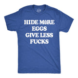 Mens Funny T Shirts Hide More Eggs Give Less Fucks Sarcastic Easter Graphic Novelty Tee for Men