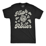 Mens Funny T Shirts High Roller Sarcastic 420 Graphic Novelty Role Playing Game Tee for Men