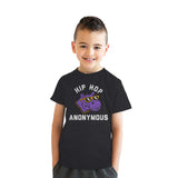 Youth Funny T Shirts Hip Hop Anonymous Sarcastic Hippo Graphic Novelty Tee for Kids