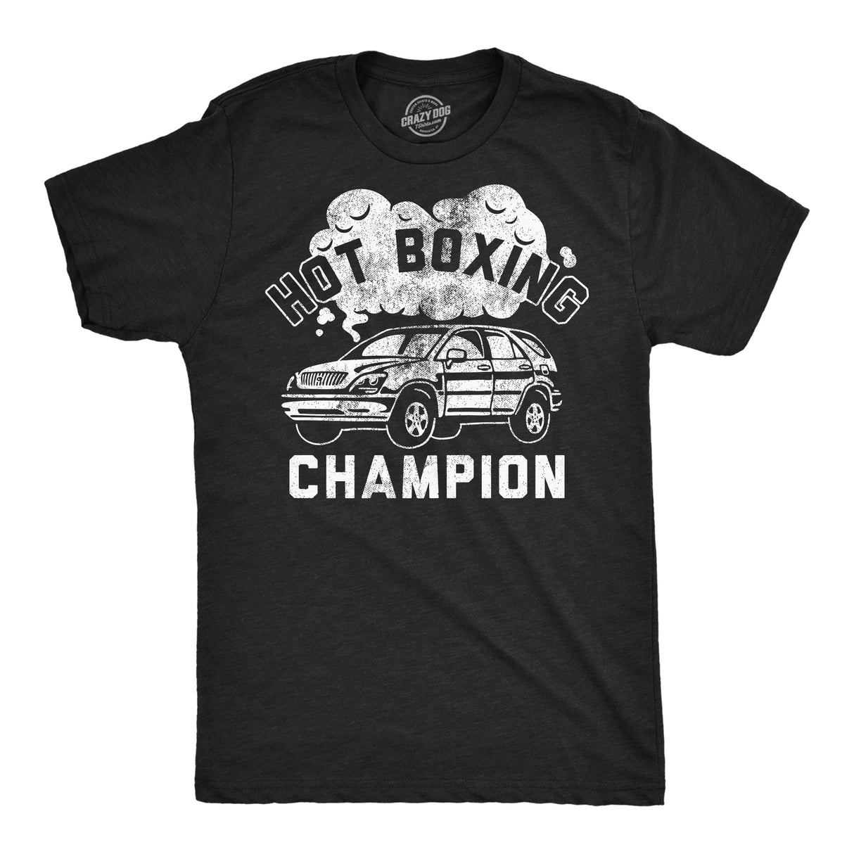 Mens Funny T Shirts Hot Boxing Champion Sarcastic Smoking Graphic Novelty Tee for Men
