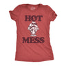 Womens Funny T Shirts Hot Mess Sundae Saracastic Ice Cream Graphic Novelty Tee For Ladies