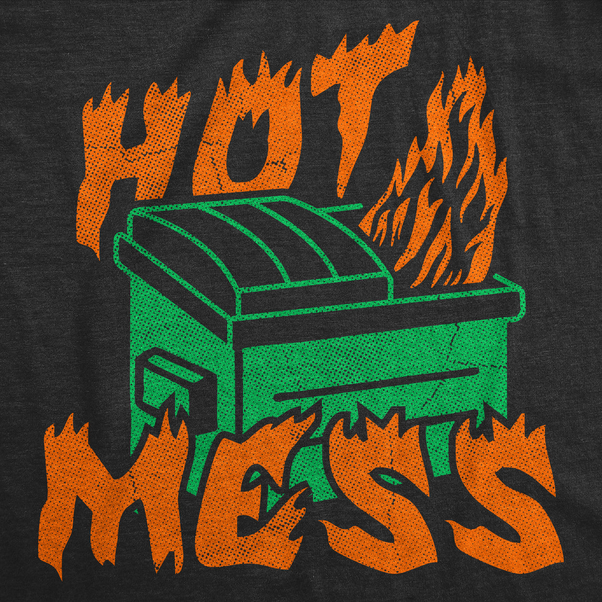 Womens Funny T Shirts Hot Mess Dumpster Fire Sarcastic Graphic Novelty Tee for Ladies